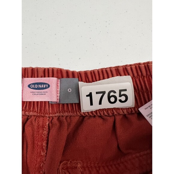 Old Navy Women's Surplus Shorts 4" Inseam Elastic Waist Orange Red Size 0 - Picture 9 of 9